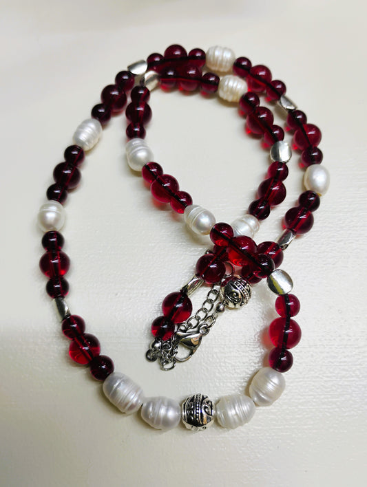 Crimson Luster Necklace